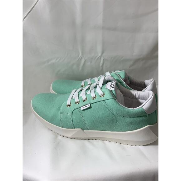 Godi Unisex Sneakers Mens 10 Women’s 11.5 Canvas Nwt Green - Picture 3 of 8